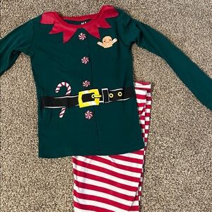Christmas Elf Candy Cane Pajamas